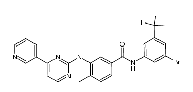 N-(3-bromo-5-(trifluoromethyl)phenyl)-4-methyl-3-((4-(pyridin-3-yl)pyrimidin-2-yl)amino)benzamide结构式