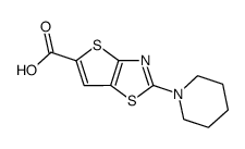 2-Piperidin-1-yl-thieno[2,3-d]thiazole-5-carboxylic acid结构式