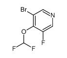 3-Bromo-4-(difluoromethoxy)-5-fluoropyridine Structure