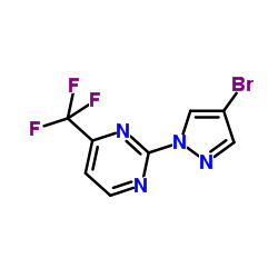 2-(4-Bromo-1H-pyrazol-1-yl)-4-(trifluoromethyl)pyrimidine结构式