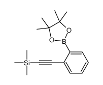 三甲基((2-(4,4,5,5-四甲基-1,3,2-二氧硼杂环戊烷-2-基)苯基)乙炔基)硅烷结构式