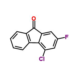 4-Chloro-2-fluoro-9H-fluoren-9-one结构式