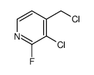 3-chloro-4-(chloromethyl)-2-fluoropyridine Structure