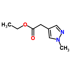 Ethyl (1-methyl-1H-pyrazol-4-yl)acetate结构式