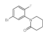 1-(5-溴-2-氟苯基)哌啶-2-酮结构式