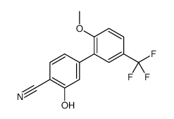 2-hydroxy-4-[2-methoxy-5-(trifluoromethyl)phenyl]benzonitrile Structure