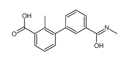 2-methyl-3-[3-(methylcarbamoyl)phenyl]benzoic acid结构式
