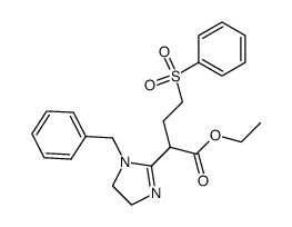 ethyl 2-(1-benzyl-4,5-dihydro-1H-imidazol-2-yl)-4-(phenylsulfonyl)butanoate Structure