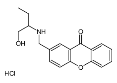 2-[(1-hydroxybutan-2-ylamino)methyl]xanthen-9-one,hydrochloride Structure
