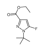 1-叔丁基-5-氟-1H-吡唑-3-羧酸乙酯结构式