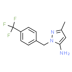 3-Methyl-1-[4-(trifluoromethyl)benzyl]-1H-pyrazol-5-amine structure