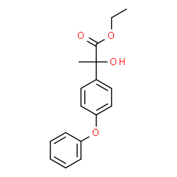 Ethyl 2-hydroxy-2-(4-phenoxyphenyl)propanoate结构式