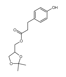 BENZENEPROPANOIC ACID,4-HYDROXY-,(2,2-DIMETHYL-1,3-DIOXOLAN-4-YL)METHYL ESTER structure