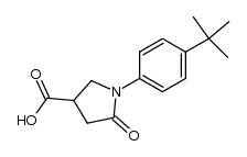 (+/-)-1-(4-tert-butylphenyl)-2-oxo-pyrrolidine-4-carboxylic acid结构式