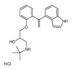 1-(tert-butylamino)-3-[2-[1-(1H-indol-4-yl)ethenyl]phenoxy]propan-2-ol,hydrochloride Structure