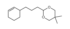 (+/-)-2-[3-(Cyclohex-2-enyl)propyl]-5,5-dimethyl-1,3-dioxane Structure