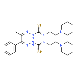 1,1'-(1-Methyl-2-phenyl-1,2-ethanediylidene)bis[4-(2-piperidinoethyl)thiosemicarbazide] structure