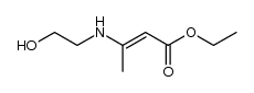 ethyl N-[2-hydroxyethyl]-β-aminocrotonate Structure