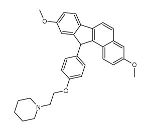 3,9-dimethoxy-11-[4-[2-(1-piperidinyl)ethoxy]phenyl]-11H-benzo[a]fluorene Structure