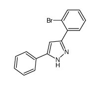 5-(2-bromophenyl)-3-phenyl-1H-pyrazole结构式