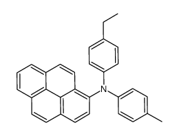 N-(4-ethylphenyl)-N-(4-methylphenyl)pyren-1-amine结构式