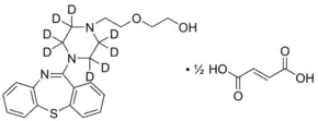 Quetiapine hemifumarate-d8 Structure