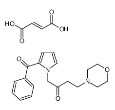 1-(2-benzoylpyrrol-1-yl)-4-morpholin-4-ium-4-ylbutan-2-one,(Z)-4-hydroxy-4-oxobut-2-enoate结构式