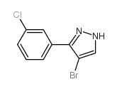 4-溴-3-(3-氯苯基)-1H-吡唑结构式