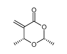 2(R),6(R)-2,6-dimethyl-5-methylene-1,3-dioxan-4-one结构式
