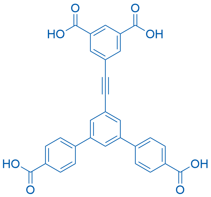 5'-((3,5-Dicarboxyphenyl)ethynyl)-[1,1':3',1''-terphenyl]-4,4''-dicarboxylicacid structure