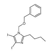 1-(benzyloxymethyl)-2-butyl-4,5-diiodoimidazole Structure