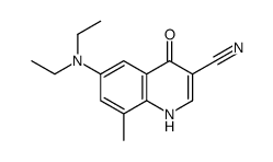 6-(二乙基氨基)-4-羟基-8-甲基-3-喹啉甲腈结构式