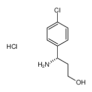 (S)-3-amino-3-(4-chlorophenyl)propan-1-ol hydrochloride Structure