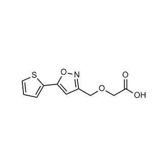 2-((5-(Thiophen-2-yl)isoxazol-3-yl)methoxy)aceticacid Structure