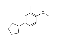 1-Methoxy-2-methyl-4-cyclopentyl-benzol结构式