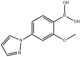 2-Methoxy-4-(1H-pyrazol-1-yl)phenylboronic acid结构式