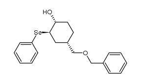 (1R,2R,4S)-4-(benzyloxymethyl)-2-(phenylseleno)-1-cyclohexanol结构式