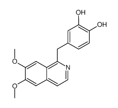 1-(3,4-dihydroxybenzyl)-6,7-dimethoxyisoquinoline结构式