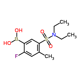 (5-(N,N-diethylsulfamoyl)-2-fluoro-4-methylphenyl)boronic acid结构式