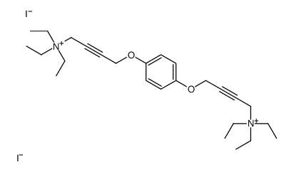 triethyl-[4-[4-[4-(triethylazaniumyl)but-2-ynoxy]phenoxy]but-2-ynyl]azanium,diiodide Structure