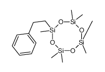 2,2,4,4,6,6,8-heptamethyl-8-(2-phenylethyl)-1,3,5,7,2,4,6,8-tetraoxatetrasilocane结构式