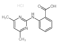 2-[(4,6-dimethylpyrimidin-2-yl)amino]benzoic acid,hydrochloride结构式