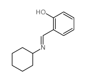 Phenol,2-[(cyclohexylimino)methyl]- Structure