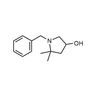 1-苄基-5,5-二甲基吡咯烷-3-醇结构式