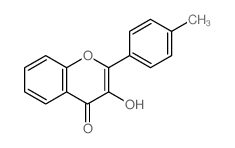3-hydroxy-2-(4-methylphenyl)chromen-4-one结构式