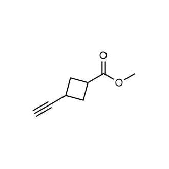 3-乙炔基环丁烷-1-羧酸甲酯结构式