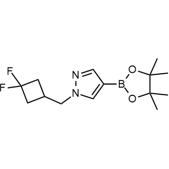 1-[(3,3-Difluorocyclobutyl)methyl]-4-(tetramethyl-1,3,2-dioxaborolan-2-yl)-1H-pyrazole structure