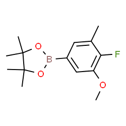 4-Fluoro-3-methoxy-5-methylphenylboronic acid pinacol ester结构式