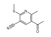 5-ACETYL-6-METHYL-2-(METHYLSULFANYL)NICOTINONITRILE结构式