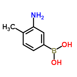 (3-Amino-4-methylphenyl)boronic acid structure